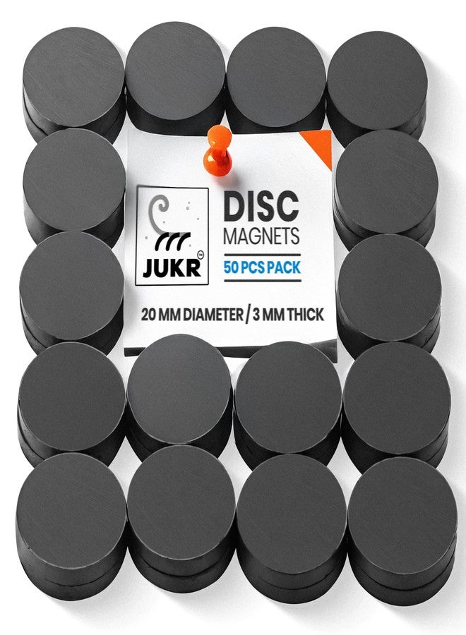 JUKR Small Round Disc Magnets for Whiteboard and Maps, Decorative Fridge Stickers, Art Craft Hobby Work, Home Improvement, School Students DIY Projects (20 mm Diameter, 3 mm Thickness, Pack of 50) - Image 1